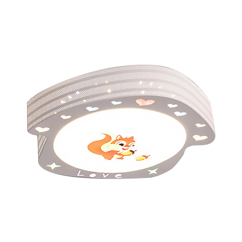 Modern White Acrylic Round Flush Mount Ceiling Light For Bedroom