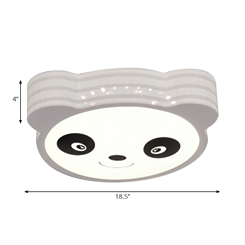 Kids Cartoon Flush Mount Ceiling Light: Modern Acrylic Fixture In White
