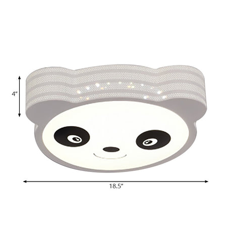 Kids Cartoon Flush Mount Ceiling Light: Modern Acrylic Fixture In White