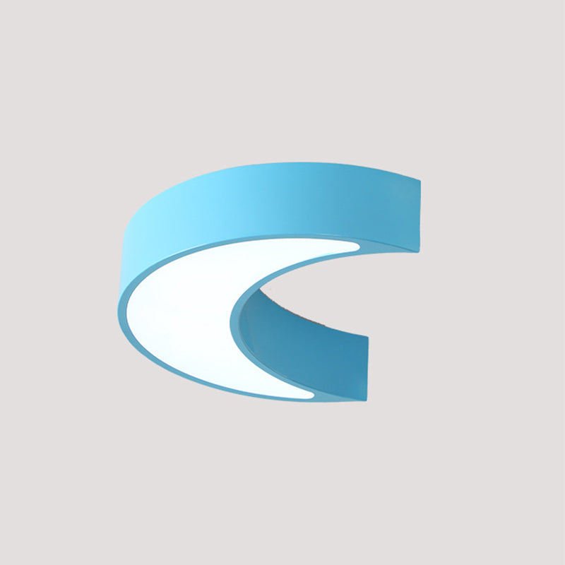 Blue Moon Bedroom Led Ceiling Light With Acrylic Flush Mount / A