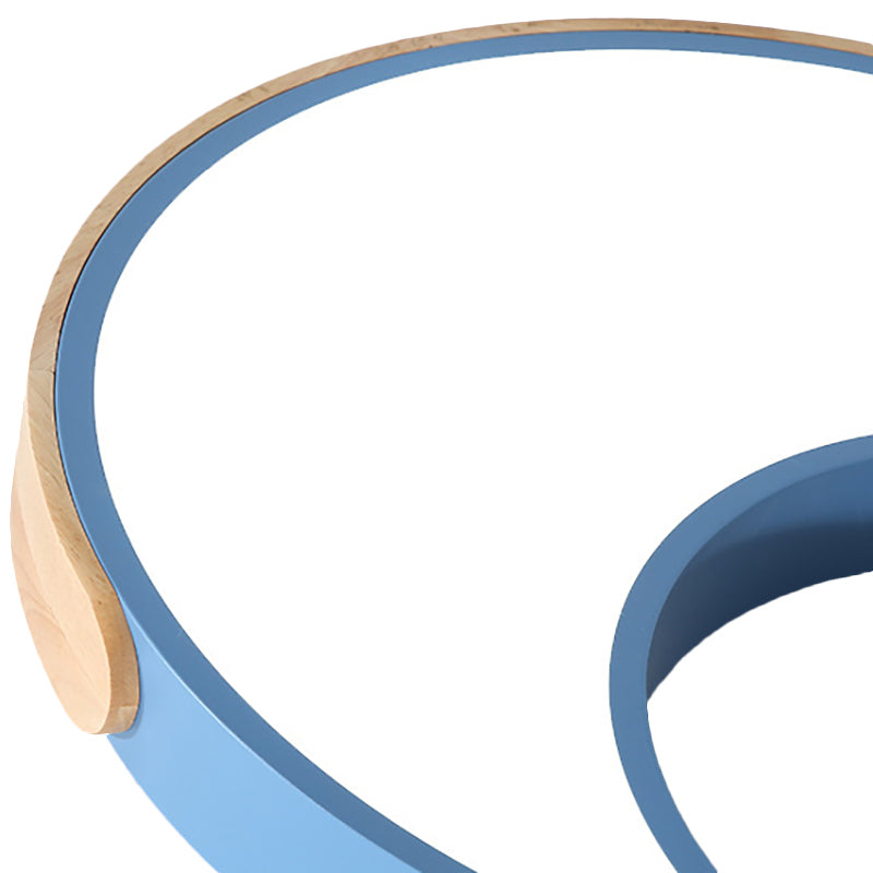 Macaron Star Moon Led Ceiling Mount Light In Nordic Style Grey/Blue/Green - Ideal For Bedrooms