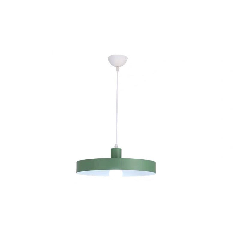 Modern Pendant Light Kit With Metal Pot Lid Shade – Ideal For Dining Room Hanging Lamp Green