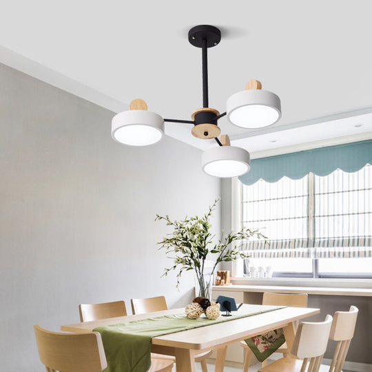 Modern Starburst Chandelier - Simplistic Metal Ceiling Lamp With Acrylic Shade For Living Room 3 /