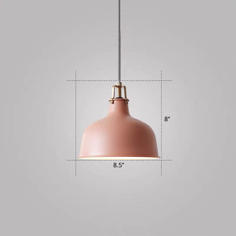 Modern Metal Barn Hanging Pendant Light For Dining Room - 1-Head Suspension