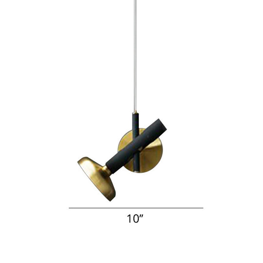 Brass Bedside Pendant Light With Torch Metal Shade - Modern Down Lighting