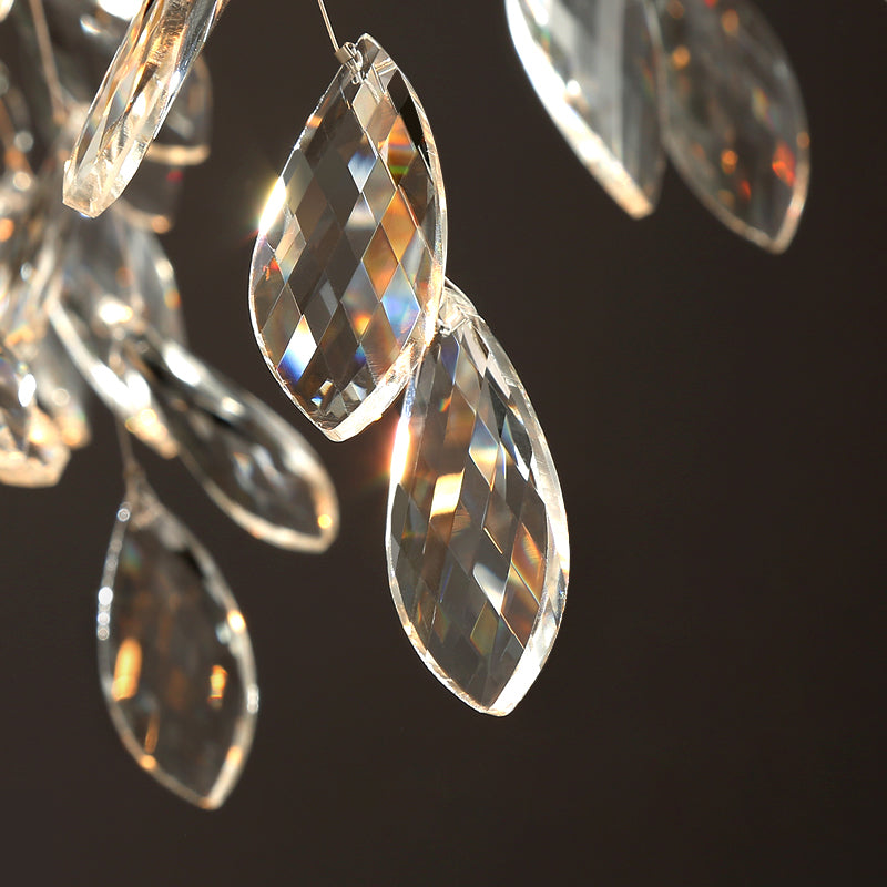 Clear Crystal Wall Mount Lamp With Brass Country Style - 2 Heads Bedside Lighting Fixture