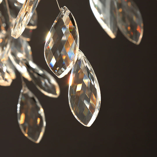 Clear Crystal Wall Mount Lamp With Brass Country Style - 2 Heads Bedside Lighting Fixture