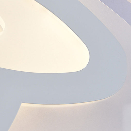 Contemporary Star Slim Led Ceiling Mount Light In White - Perfect For Game Room!