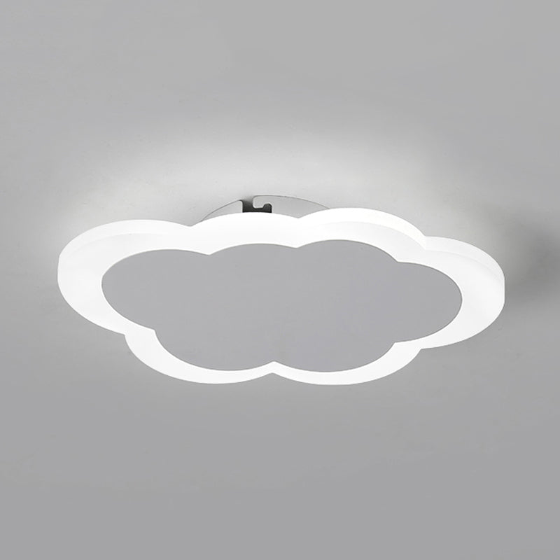 Minimal Cloud - Shaped Led Ceiling Lamp - Acrylic White Flushmount Light For Porch And Dining Room