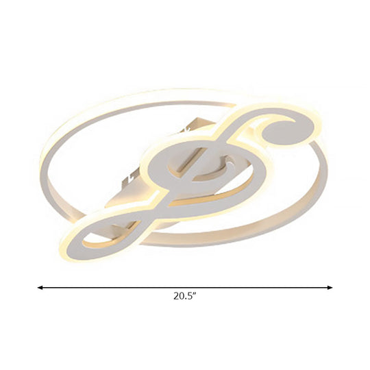 Kid’s Candy Colored Musical Note Ceiling Mount Light - Macaron Loft Acrylic Led Flush