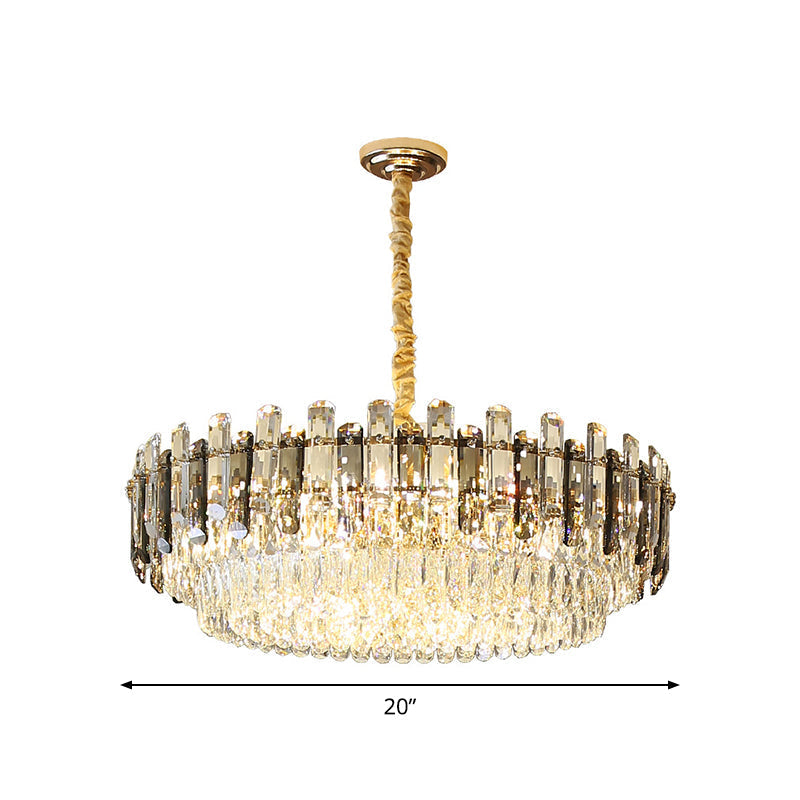 Modern Gold Crystal Chandelier 8/15/19 Bulbs Pendant Light Fixture