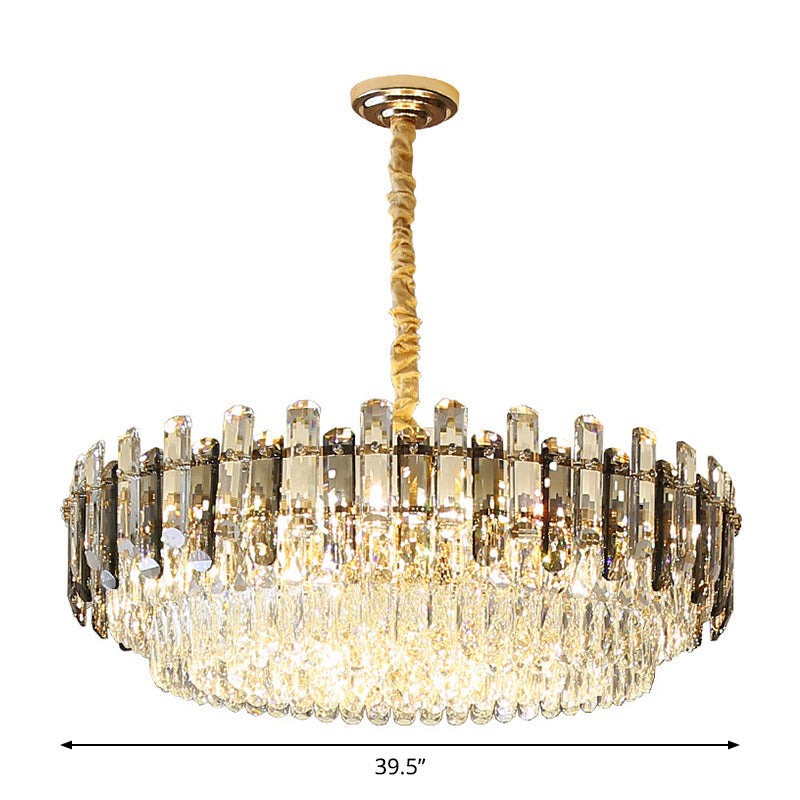 Modern Gold Crystal Chandelier 8/15/19 Bulbs Pendant Light Fixture