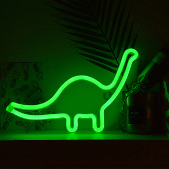 Dinosaur Plastic Wall Lighting: Modern Battery Led White Nightstand Lamp For Boys Bedroom