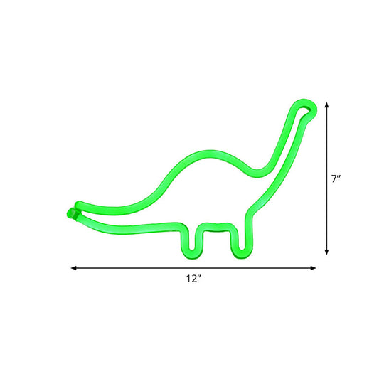 Dinosaur Plastic Wall Lighting: Modern Battery Led White Nightstand Lamp For Boys Bedroom