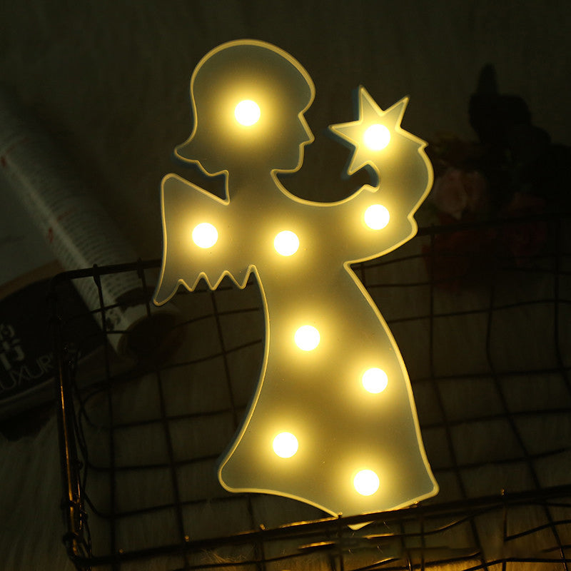 Contemporary Led Wall Night Light With Geometric White Design And Plastic Shade / D