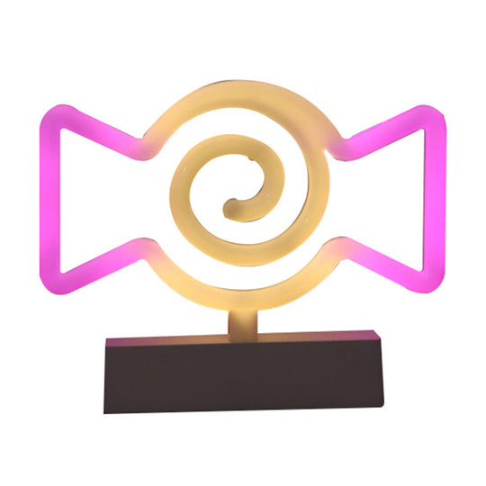 Modern Led Geometrical Nightstand Lamp - White Plastic Bedside Light For Bedroom