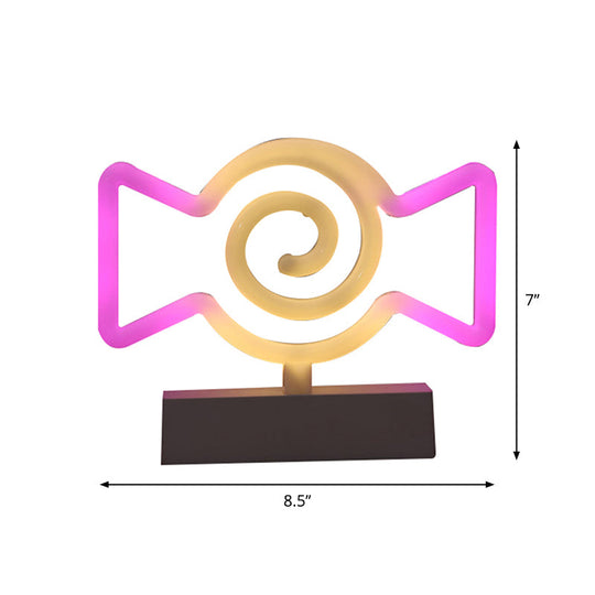 Modern Led Geometrical Nightstand Lamp - White Plastic Bedside Light For Bedroom