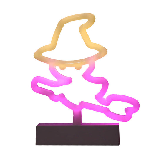 Modern Led Geometrical Nightstand Lamp - White Plastic Bedside Light For Bedroom