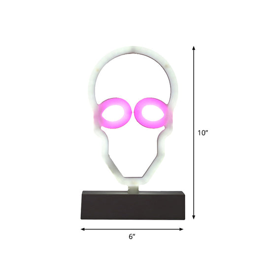 Modern Led Geometrical Nightstand Lamp - White Plastic Bedside Light For Bedroom