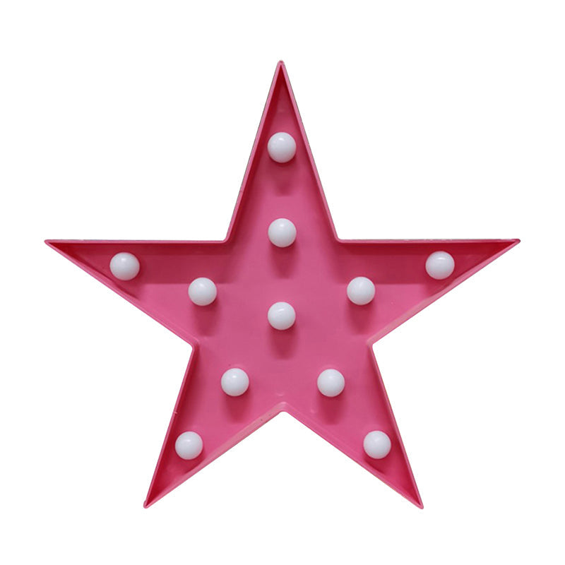 Pentagram Led Night Lamp: Simplistic Lighting For Girls Bedroom