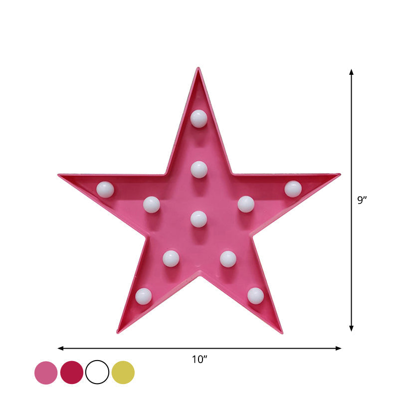 Pentagram Led Night Lamp: Simplistic Lighting For Girls Bedroom