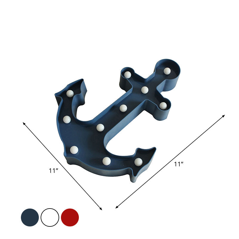 Led Wall Night Lamp For Baby Bedroom - Nordic Style Sailing Element Plastic Nightstand Lighting