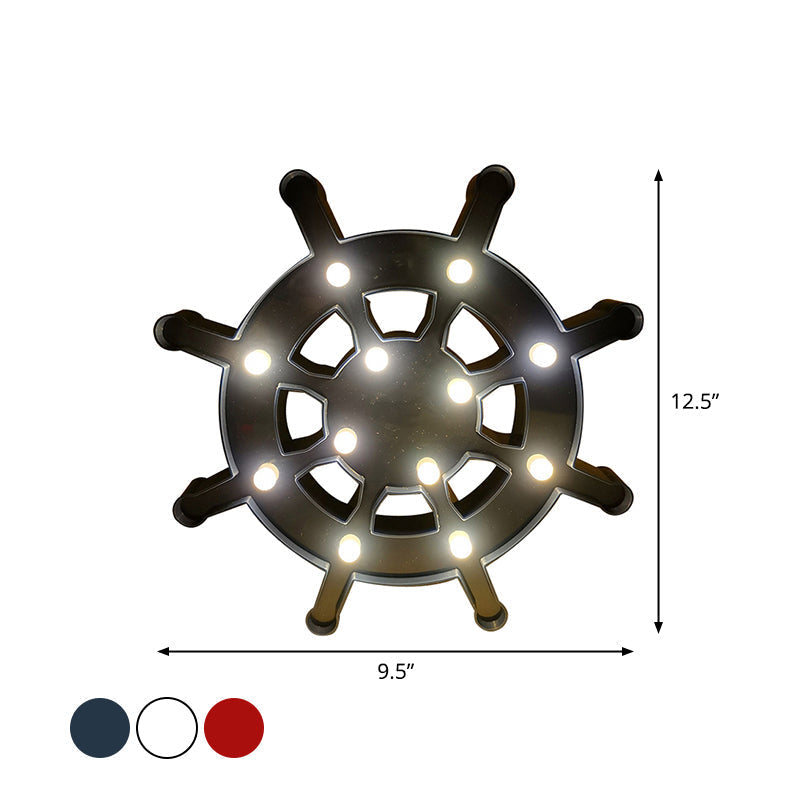 Led Wall Night Lamp For Baby Bedroom - Nordic Style Sailing Element Plastic Nightstand Lighting