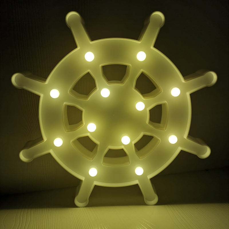 Led Wall Night Lamp For Baby Bedroom - Nordic Style Sailing Element Plastic Nightstand Lighting