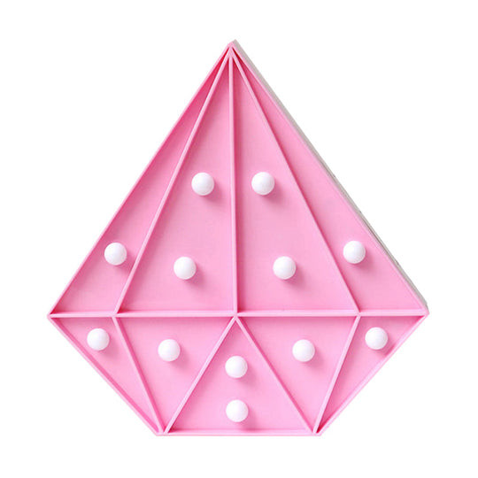 Contemporary Diamond Led Wall Night Light - Battery Operated