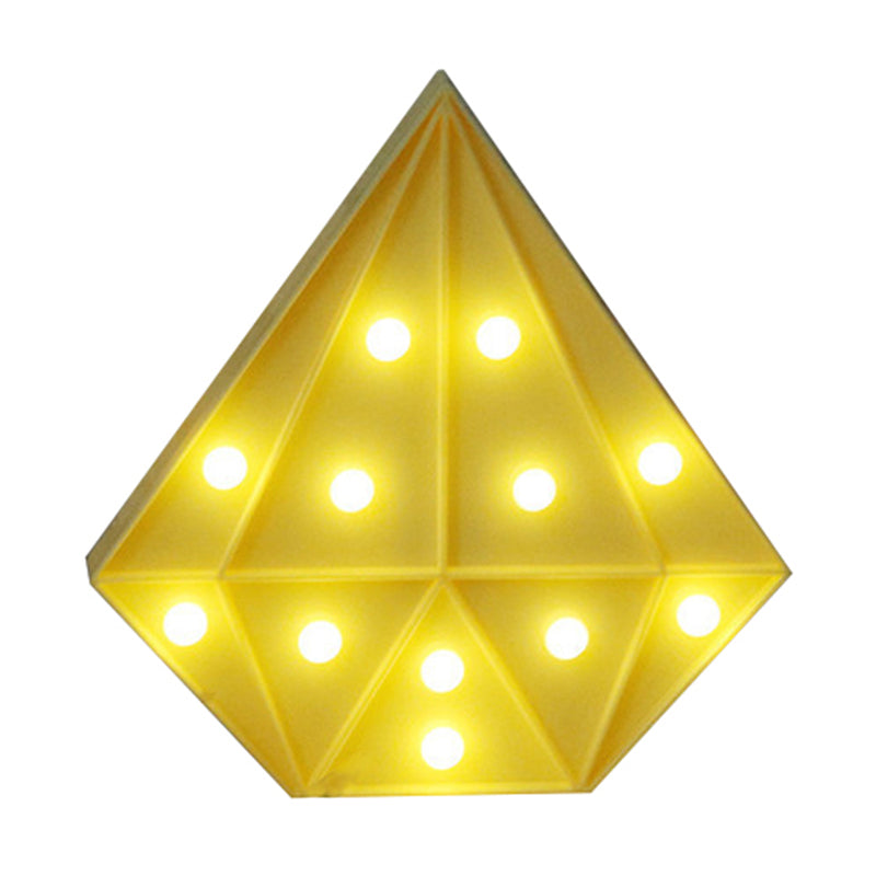 Contemporary Diamond Led Wall Night Light - Battery Operated