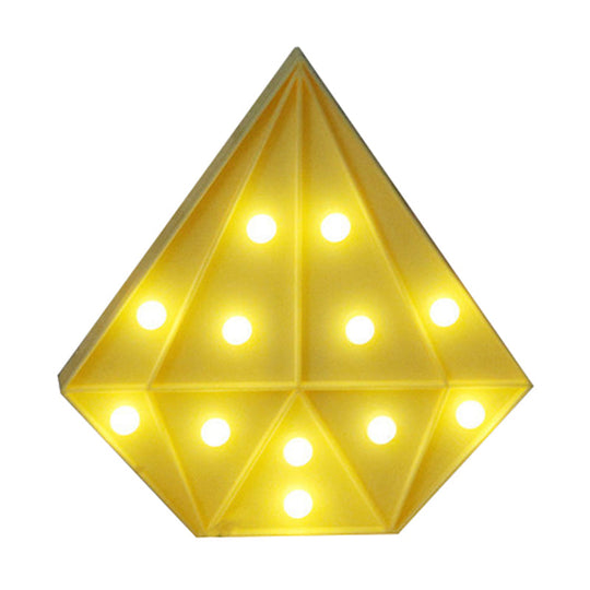 Contemporary Diamond Led Wall Night Light - Battery Operated