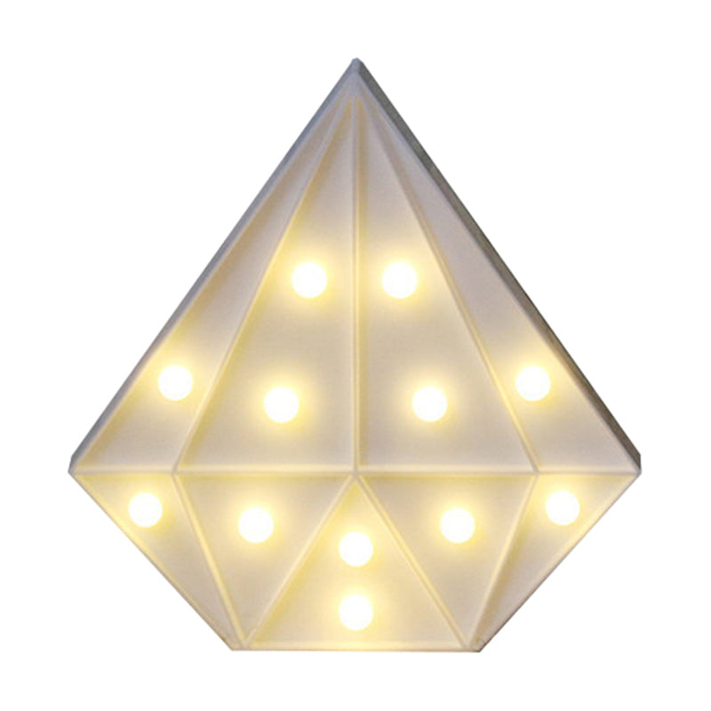 Contemporary Diamond Led Wall Night Light - Battery Operated