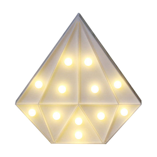 Contemporary Diamond Led Wall Night Light - Battery Operated