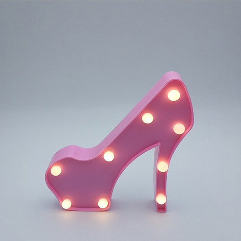 Modern Led Night Lamp For Girls Room With Funky Plastic Design Pink / A