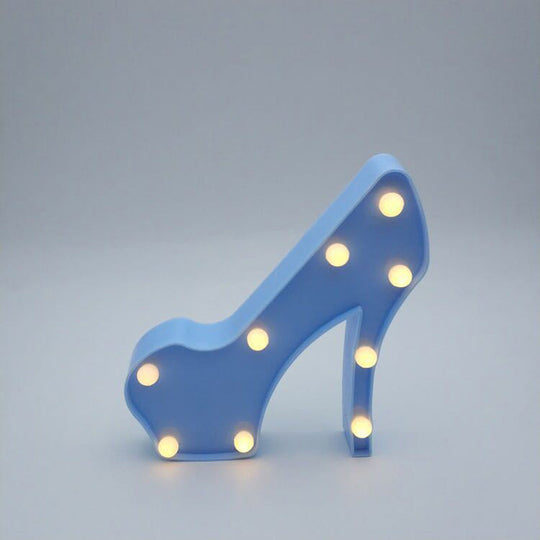 Modern Led Night Lamp For Girls Room With Funky Plastic Design Blue / A