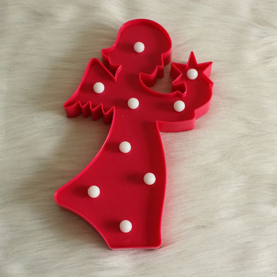 Modern Led Night Lamp For Girls Room With Funky Plastic Design Red / B