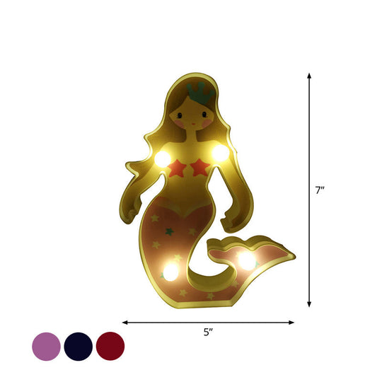 Modern Led Night Lamp For Girls Room With Funky Plastic Design