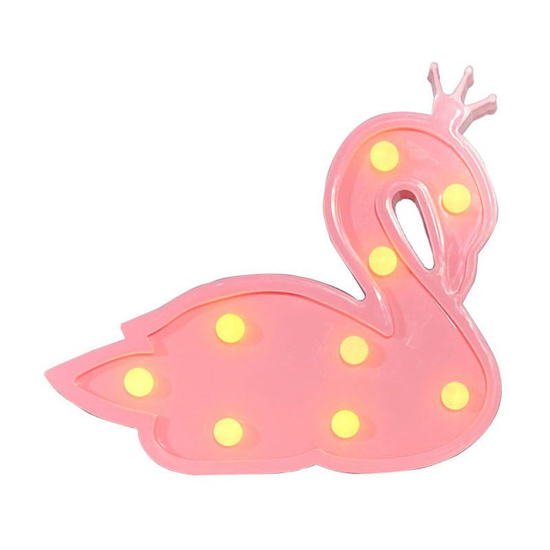 Contemporary Led Swan Wall Night Lamp For Childrens Bedroom
