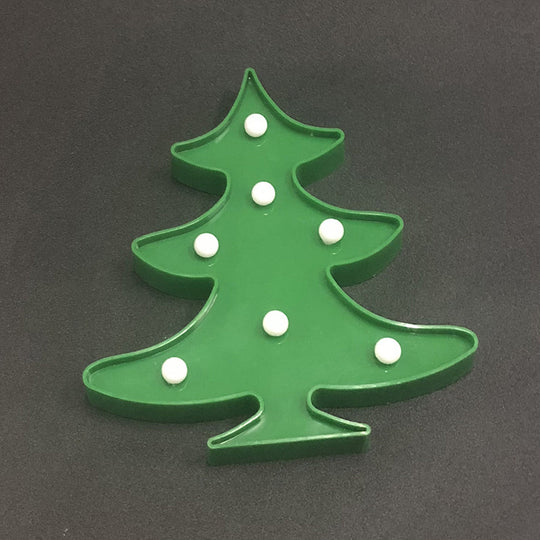 Minimalist Geometric Led Wall Night Light - Battery Operated Nightstand Lamp Green