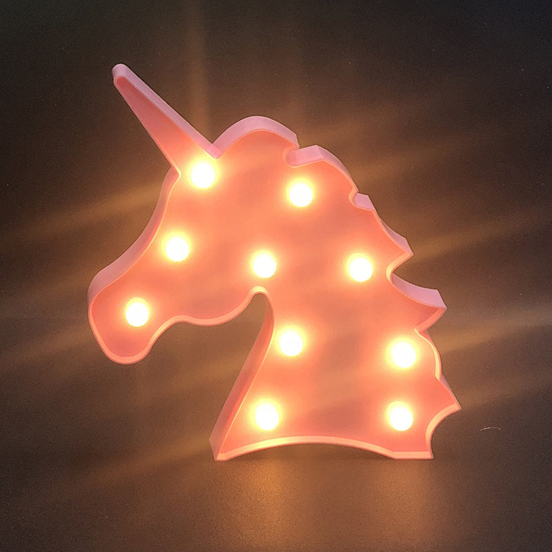 Minimalist Geometric Led Wall Night Light - Battery Operated Nightstand Lamp Pink