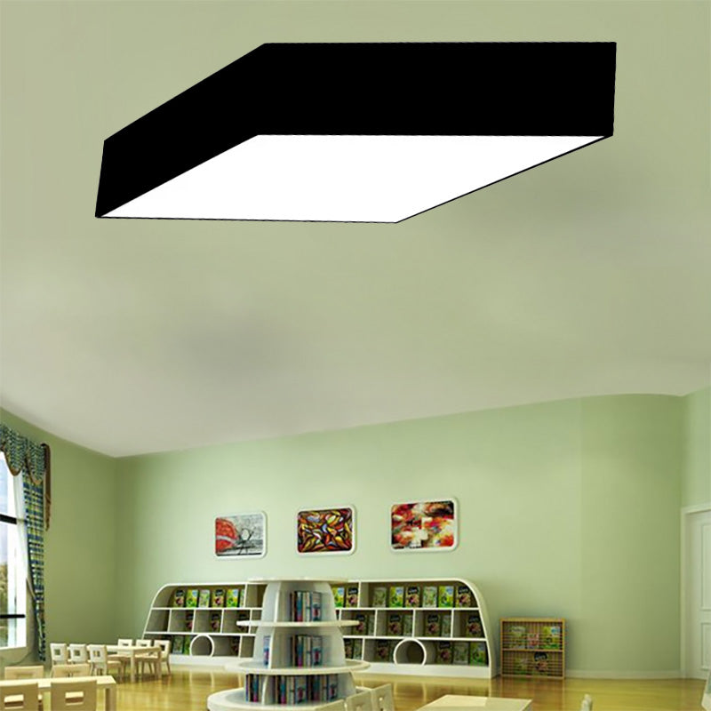 Modern Rhombus Led Ceiling Light For Kindergarten In Multiple Colors - Black White Red Yellow Green
