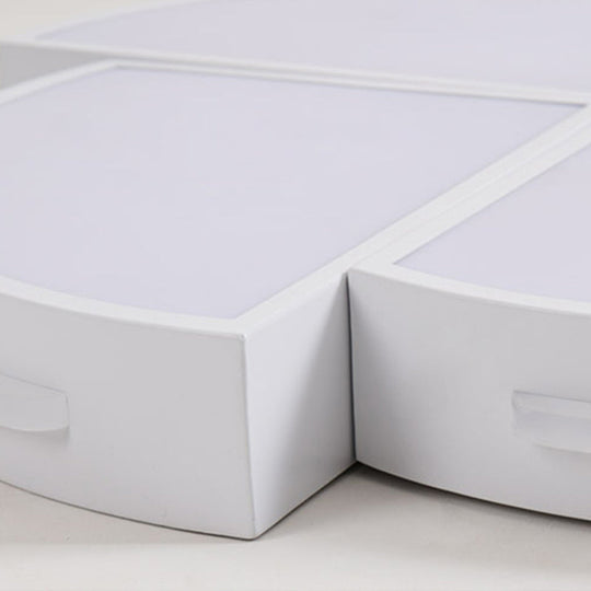 Minimalistic Acrylic Ceiling Light Fixture With Windmill Shade For Balcony - Flush Mount Fixtures