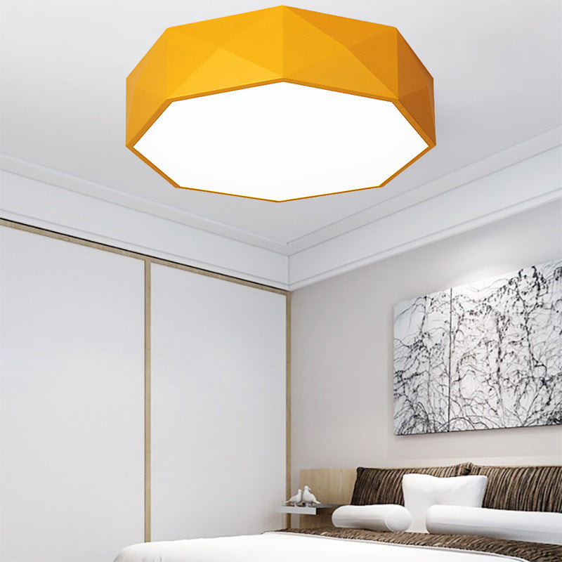16’/20’ Dia Hexagon Macaron Acrylic Led Flush Mount Light For Girls Bedroom -