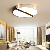 Monochromatic Acrylic Flush Mount Ceiling Light For Dining Room Black-White / 19.5 Warm