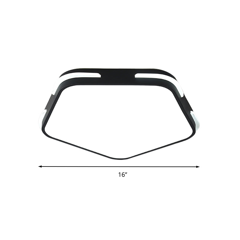 Simple Acrylic Pentagon Ceiling Light For Living Room Flush Mount