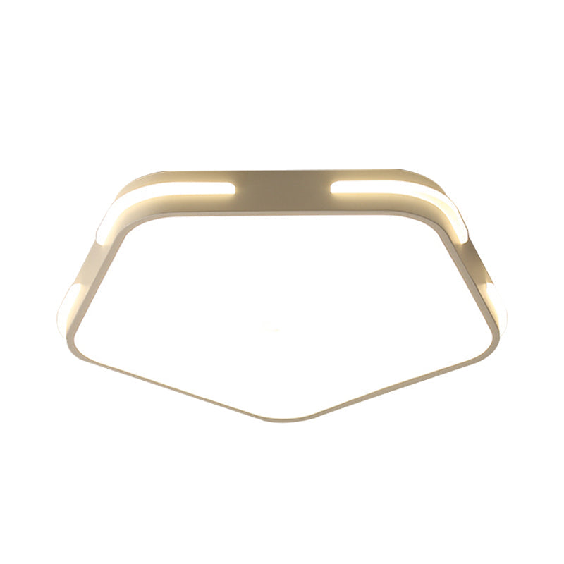 Simple Acrylic Pentagon Ceiling Light For Living Room Flush Mount