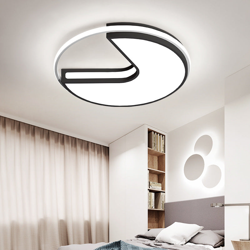 Modern Black And White Acrylic Led Ceiling Light For Hallway Black-White / 16