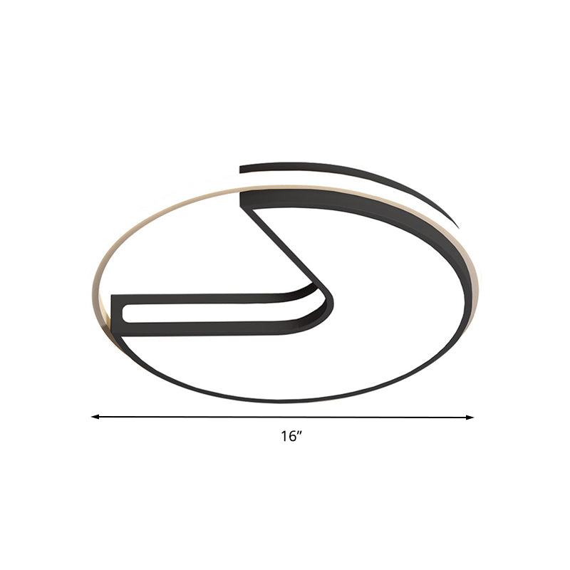 Modern Black And White Acrylic Led Ceiling Light For Hallway