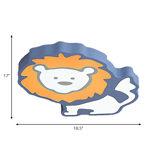 Lion Led Ceiling Lamp For Nursery And Bedroom