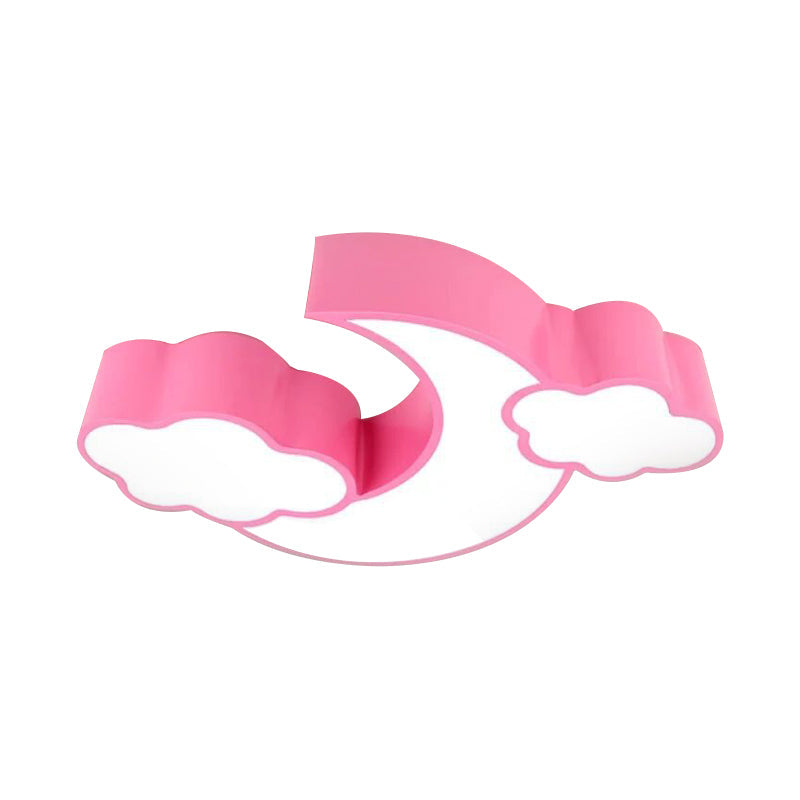 Cloudy Acrylic Flush Mount Ceiling Light For Classroom Or Childs Bedroom